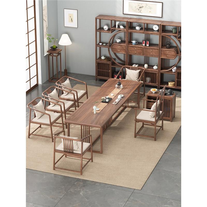 新中式茶几茶桌实木客厅白蜡木简约禅意茶台办公室轻奢功夫泡茶桌