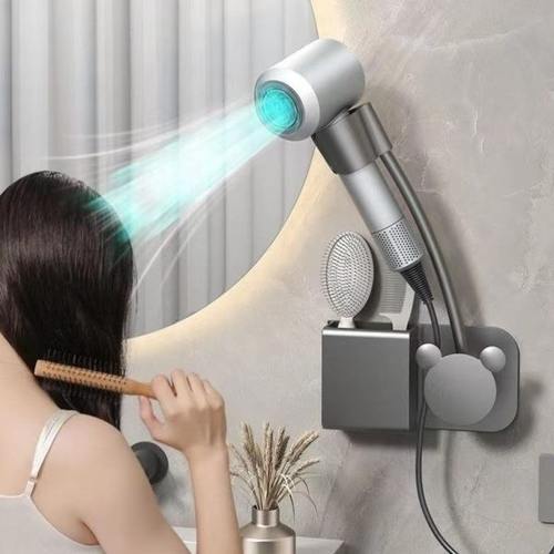 懒人吹风机支架免手持旋转解放双手电吹风机风筒置物架壁挂免打孔