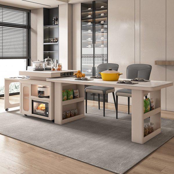 档实木岩板岛台餐桌一体开方式厨房家用中导台轻奢倒台西厨吧台,住宅家具,岛台餐桌,淘宝优惠券,粉丝福利购,淘宝优惠卷