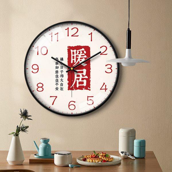 新中式钟表挂钟客厅家用静音挂墙装饰现代简约时钟2022新款网红钟,家居饰品,挂钟,淘宝优惠券,粉丝福利购,淘宝优惠卷