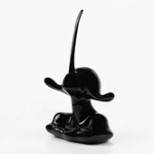 简约黑色长鼻子创意人物摆件雕塑卡通样板间售楼处儿童房软装 饰品