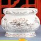 香炉供佛家用白瓷莲花烧香炉室内插香居室礼佛佛前浮雕香炉碗佛具