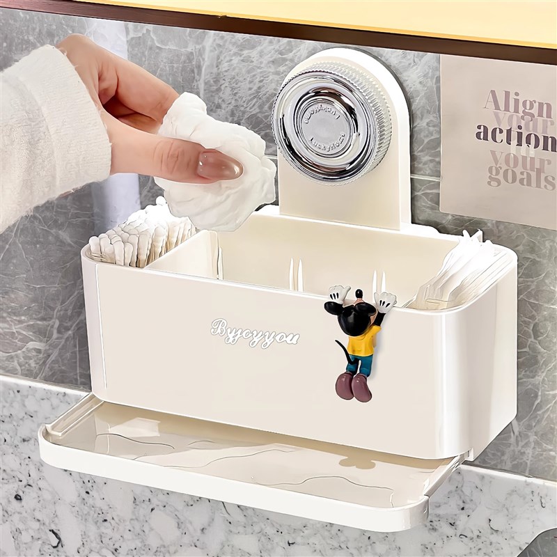 吸盘卫生间置物架l壁挂式沥水收纳盒多功能浴室洗漱台墙上收纳挂