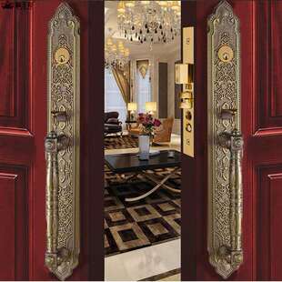 欧式豪华别墅大门锁复古子母门双开门对开门入户门家用实木门锁具