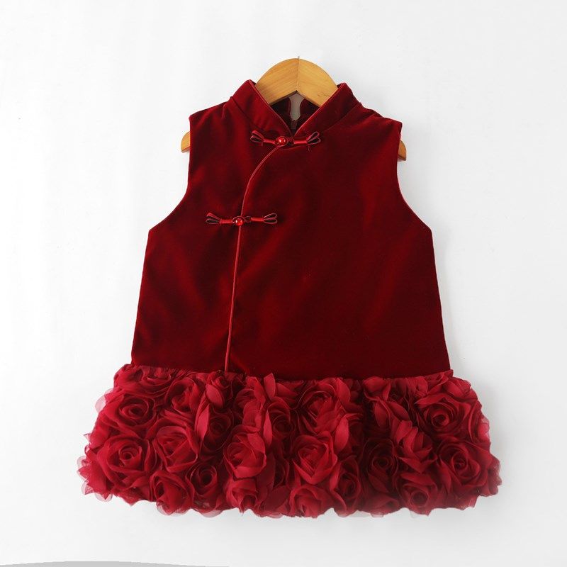 女童旗袍裙秋冬儿童红色拜年服宝宝新年唐装连衣裙加绒中式背心裙,童装/婴儿装/亲子装,旗袍,淘宝优惠券,粉丝福利购,淘宝优惠卷