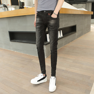 小码 牛仔裤 矮小个子修身 27码 弹力小脚长裤 百搭男裤 潮流韩版 春季