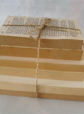 复古外文书书柜摆件样板间家具展厅装饰书毛坯书古旧书怀旧书一捆