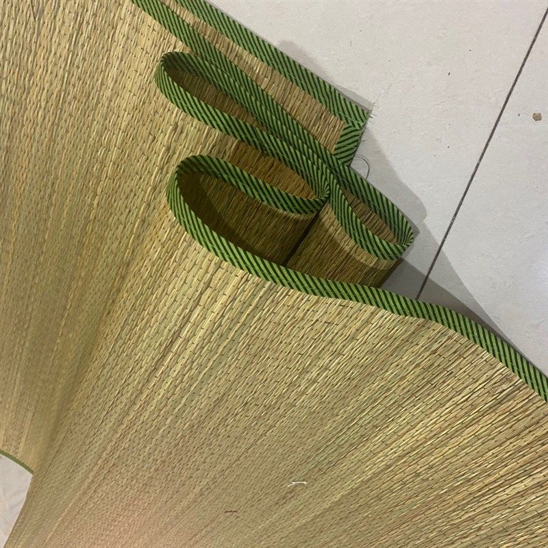 天然草席子家用芦苇席草编冬夏两用加厚加密学生宿舍凉席床垫老式图片