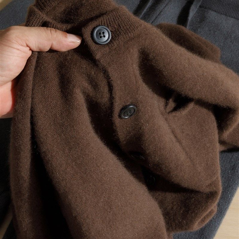 100纯羊绒衫男士圆领单排扣开衫与口袋针织毛衣,男装,羊绒开衫,淘宝优惠券,粉丝福利购,淘宝优惠卷