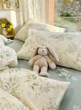 南通崔亚纺织四件套40支长绒棉碎花全棉纯棉被套床床笠宿舍三件套