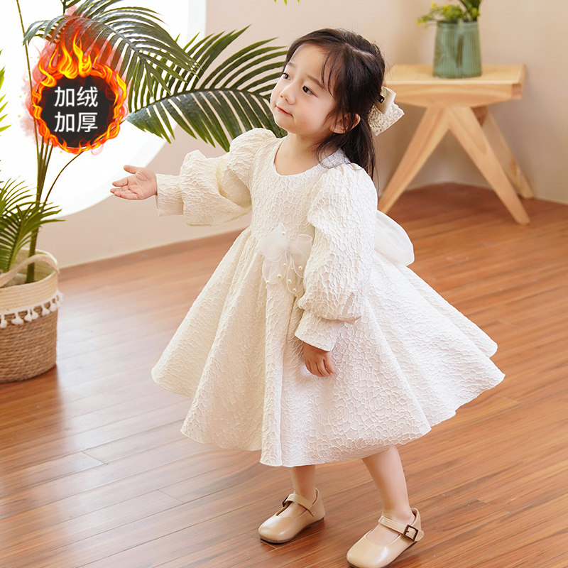 周岁女宝宝礼服加绒小女孩连衣裙儿童婚纱婚礼女童生日公主裙秋冬,童装/婴儿装/亲子装,儿童礼服,淘宝优惠券,粉丝福利购,淘宝优惠卷