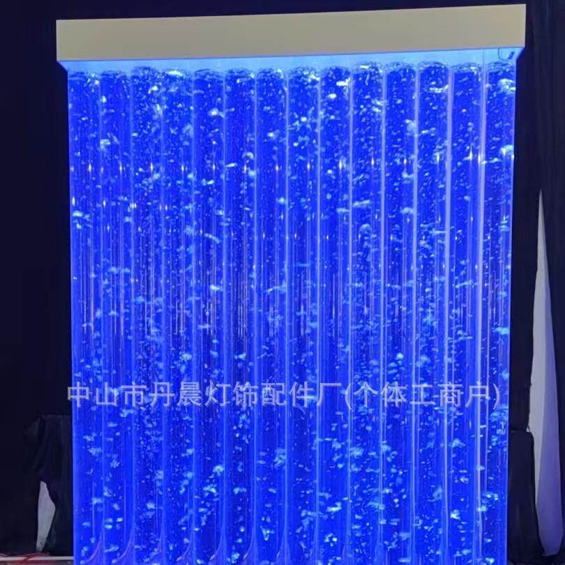 圆柱水幕屏风气泡墙背景墙水幕墙流水屏风彩色屏风玄关隔断