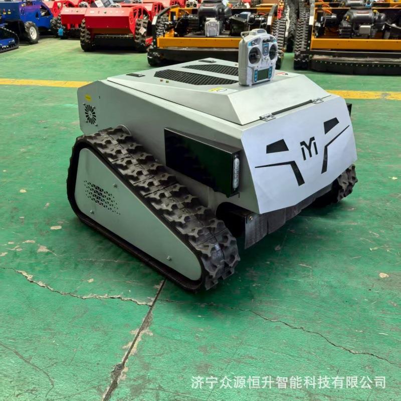 锂电遥控电动割草机 杂草芦苇修剪机 履带自走爬坡铅酸电池除草机