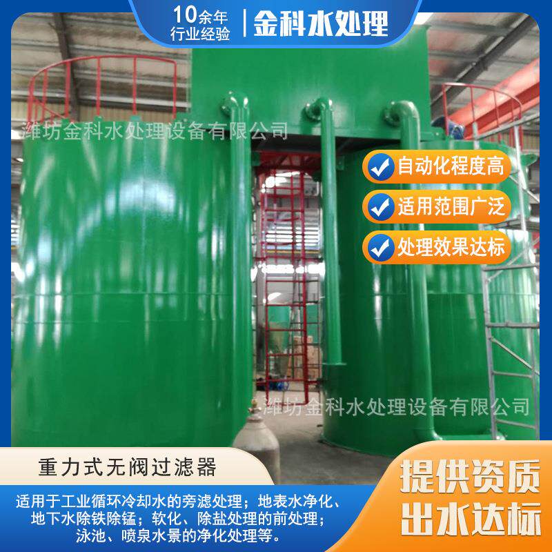 地表河水净化设备除铁除锰重力式无阀过滤器生产厂家圆罐净水器