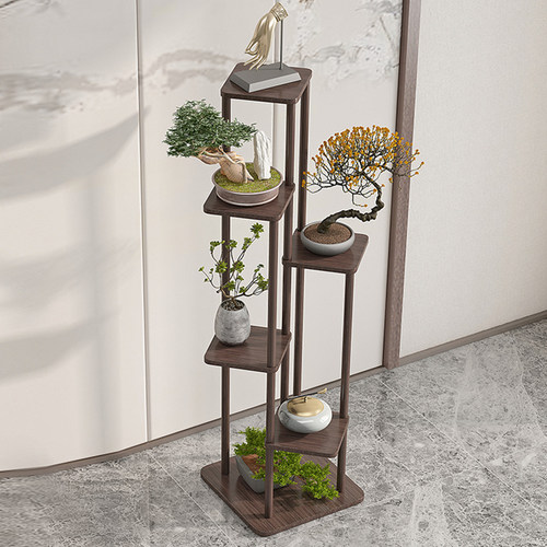 中式玄关多宝博古架置物架多功能茶柜架茶台多层储物架实木架茶几