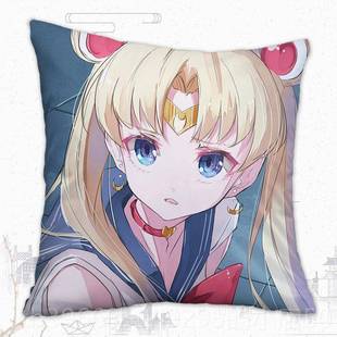 抱枕 美少M厅女战士 方枕客腰靠卧室汽车靠垫可爱 ono 高档Sailor