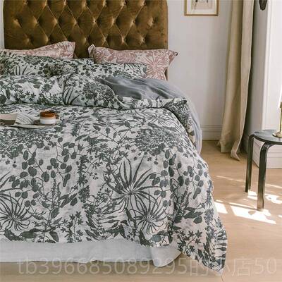 高档5仔普北欧特种工艺AMSI系1列全棉床上四件套纯棉.1.8米被套床