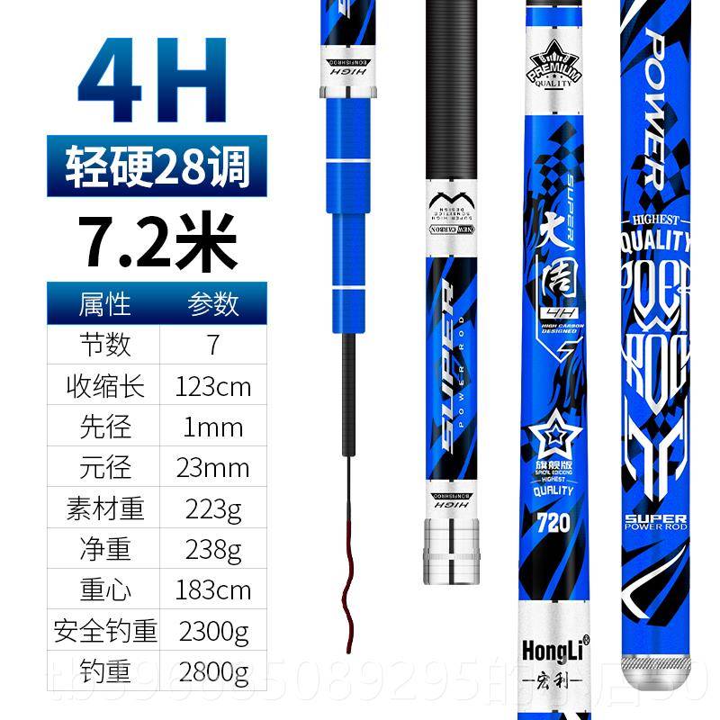 高档本进口碳19调超轻超硬日2布8调高碳素鲤鱼竿鲫鱼综竿手杆合台