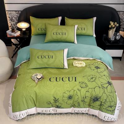 高档潮牌网红赫本生风个单性创男黑色纯棉床被套意宿舍1.8床上四