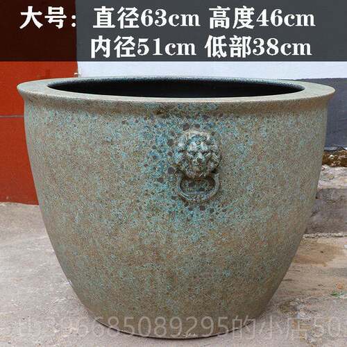 高档景德镇陶式瓷鱼缸缸大水箱特大型老院大庭水箱荷瓷花罐睡莲盆