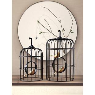 高档覆意装饰铁艺创鸟笼花艺鸟笼子号橱窗摆古件婚大庆道具装饰品