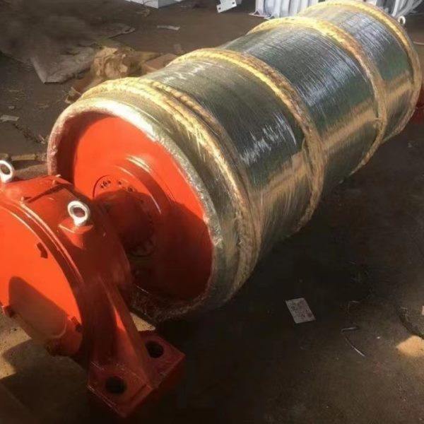 输送带滚筒皮带机主动改向配件传动头轮尾轮滚轴滚轮包胶电动