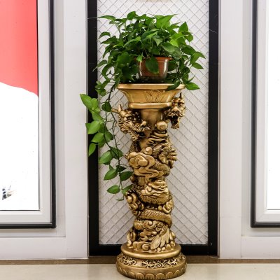 罗马柱摆件落地欧式客厅装饰大型奢华电视柜旁边摆设花架玄关