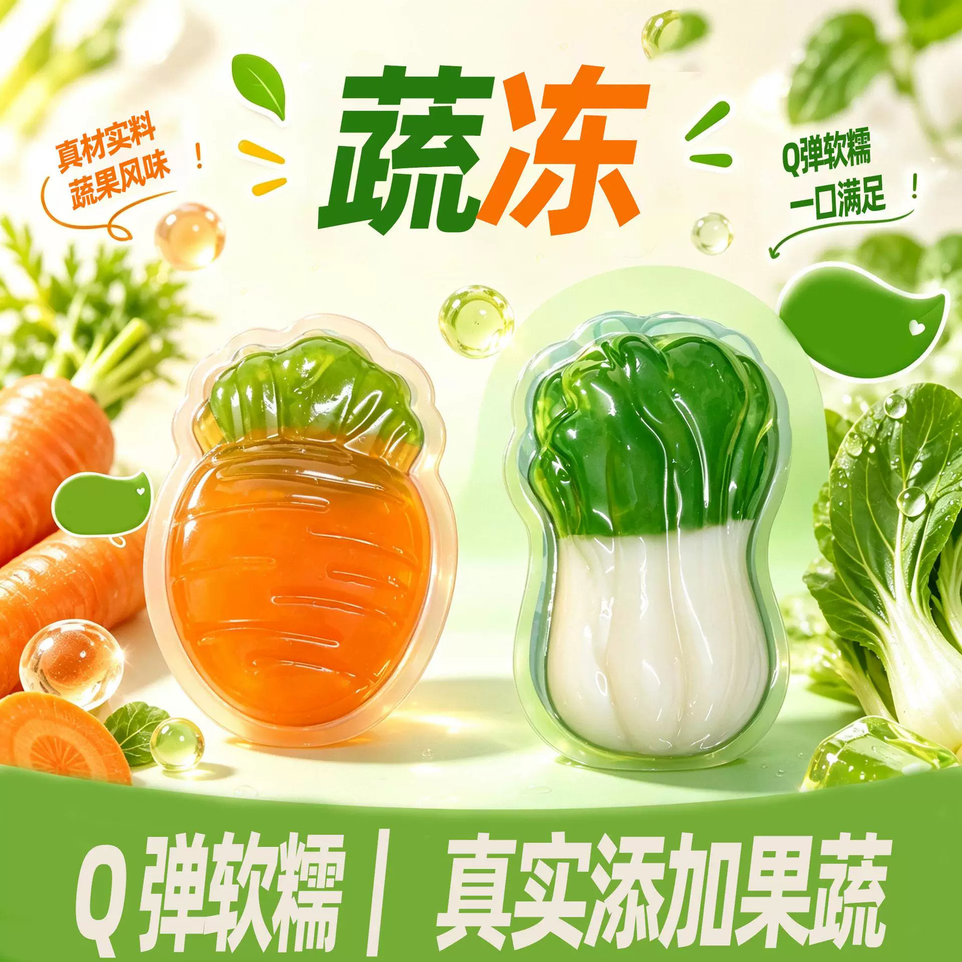 【12D蔬蔬果】果蔬软糖Q弹软糯休闲解馋蔬菜造型糖果儿童零食