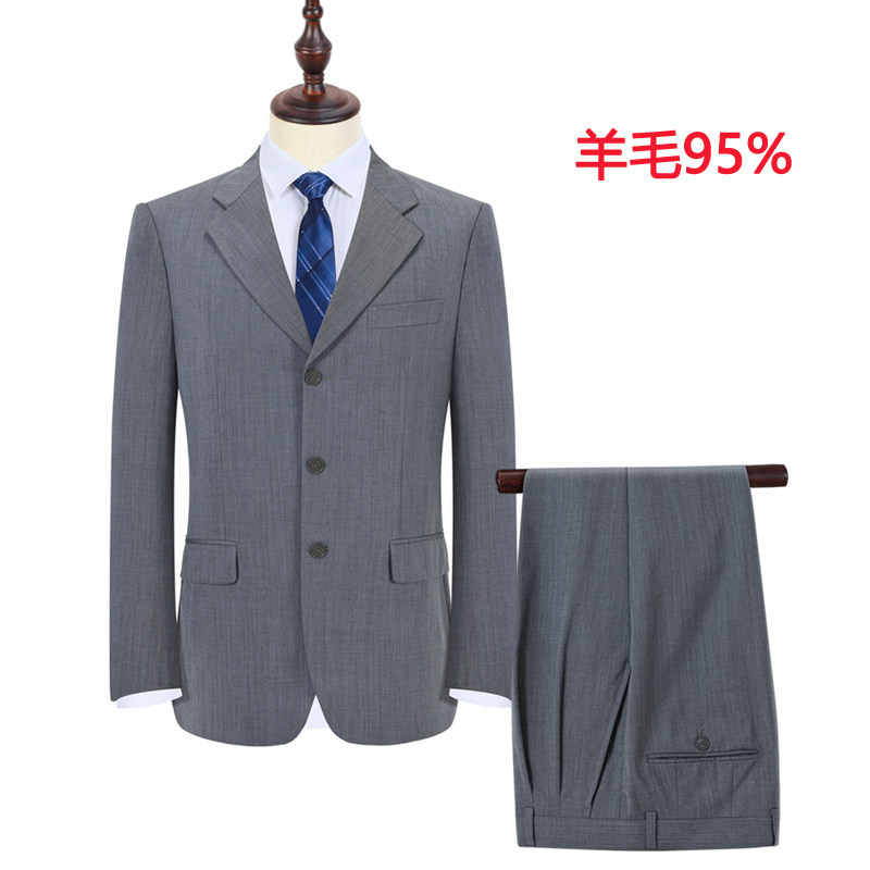 羊毛95%~春季大码西装男套装西服套装