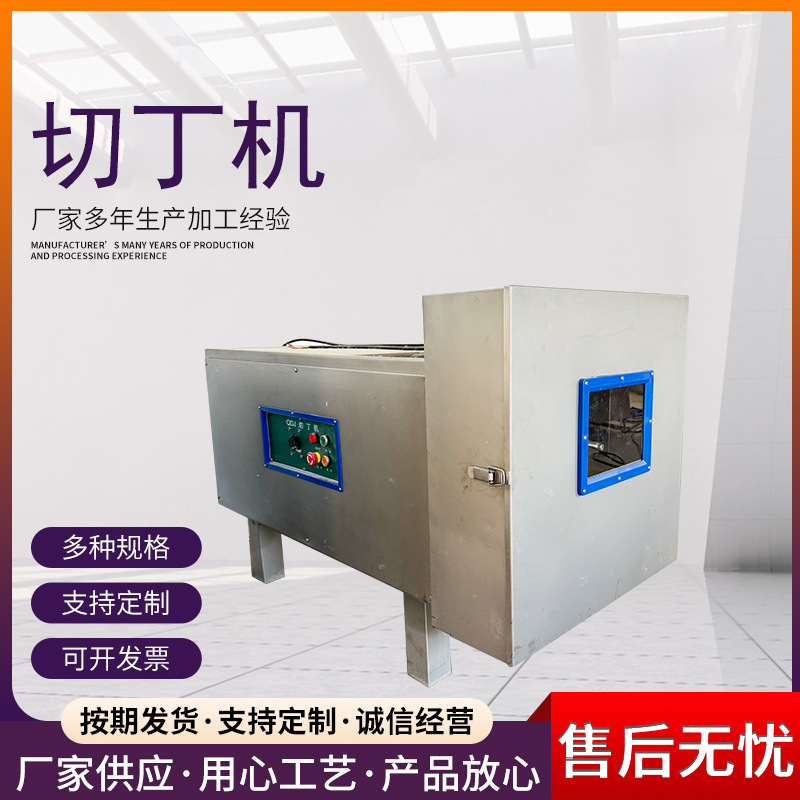 灌肠肉馅切肉粒机 自动鸡胸肉切丁设备 全自动商用猪牛羊肉切丁器