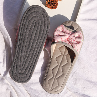 布艺拖鞋四季室内静音地板无声手工软底防滑吸汗防臭机洗棉布托鞋