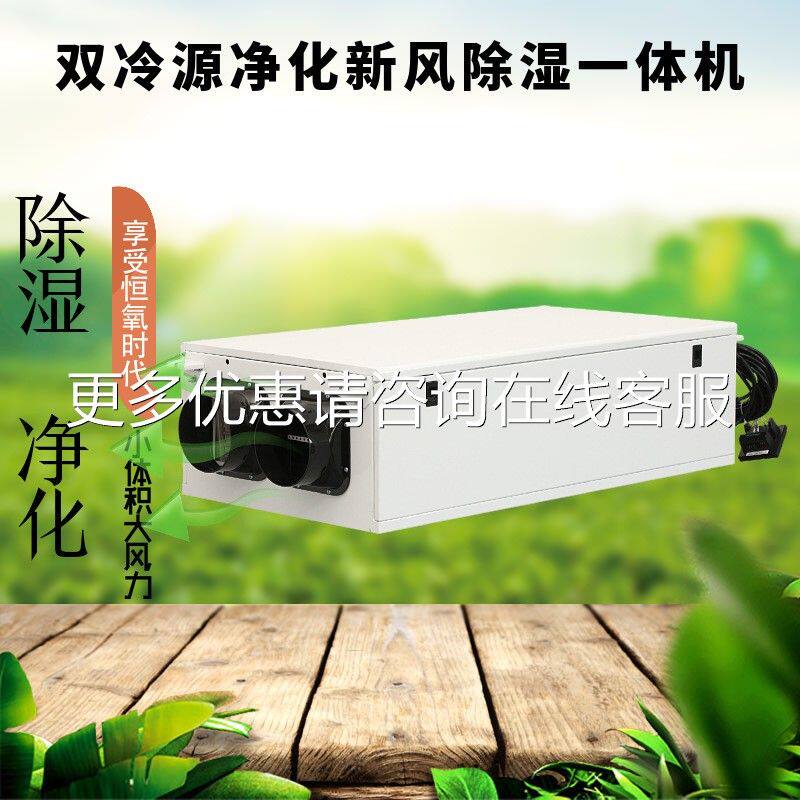 吊顶式家用商用别墅AYJ双源新风除湿净化体冷机水冷冷单一双向风