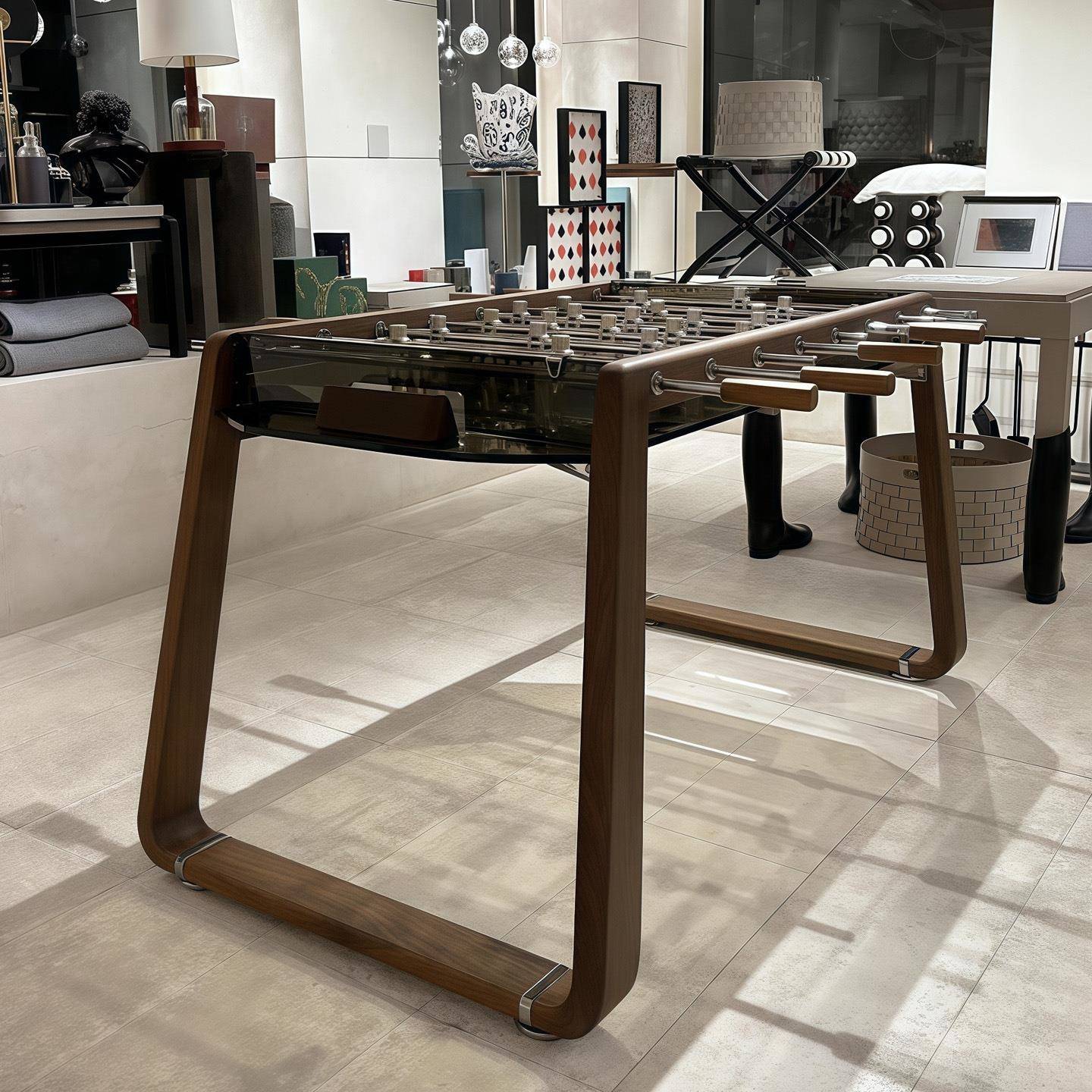 bvm透明钢化玻璃桌上足球桌别墅大平层高端足球台标准型