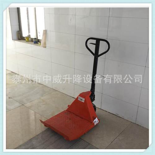 推荐液压平板手推车托盘手拉车铸铁缸升降搬运车货物运输车