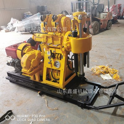 XY-1A钻机150米高低速打井机GK180柴油液压地质勘探岩心取样钻机