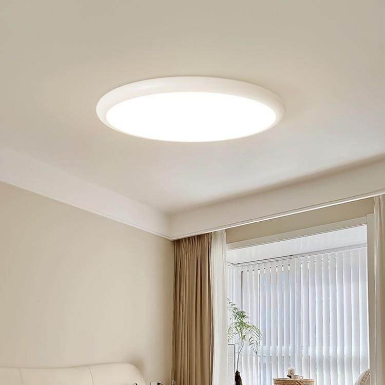 小时光奶油风全光谱护眼吸顶灯主卧室简约超薄房间书房圆形灯具DP