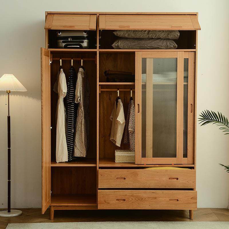 全实木衣柜北欧卧室樱桃木储物柜现代简约网红玻璃门大衣橱,特色手工艺,其他特色工艺品,淘宝优惠券,粉丝福利购,淘宝优惠卷