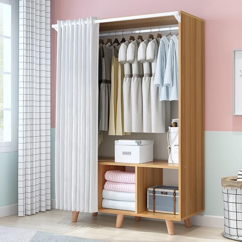 0A专挂长衣服的衣柜大衣挂衣服多简易全挂式家用卧室无门防尘帘衣