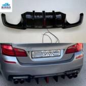 17款 宝马5系f10f18改装 M5带灯B款 适用于09 后唇竞技款 后唇扰流板