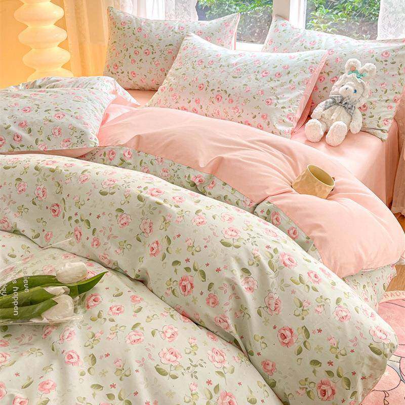 全棉小碎花13372精梳棉卡通印花四件套纯棉床单被套床品学生3套件,收纳整理,烫衣板及配件,淘宝优惠券,粉丝福利购,淘宝优惠卷