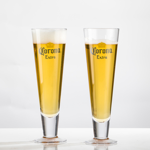 科罗娜精酿啤酒杯玻璃杯家用扎啤杯大容量啤酒杯小麦啤酒杯高脚杯