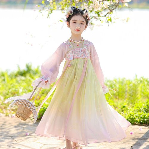 汉服女童春夏2025新款儿童古风超仙薄款公主连衣裙小女孩古装襦裙