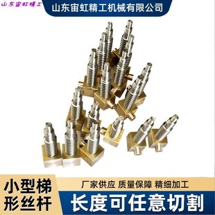 非标梯形丝杆铜螺母加工正反牙丝杠45号传动丝杠Tr10-20-30