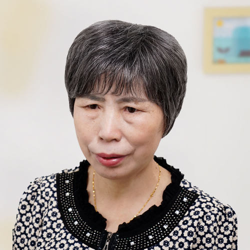 老年人假发女短发蓬松短卷发真发奶奶白色头发光头花白透气全头套