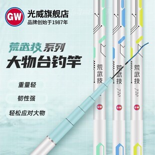 荒武技轻量大物手竿巨物鱼竿鲢鳙竿28/19调台钓综合竿4.5/5H