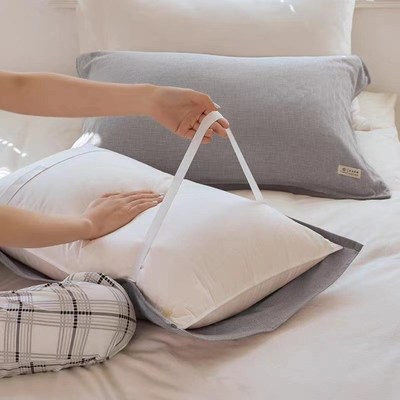 枕巾2024年新款纯棉一对装成人男士防头油防滑可固定高端全棉加厚