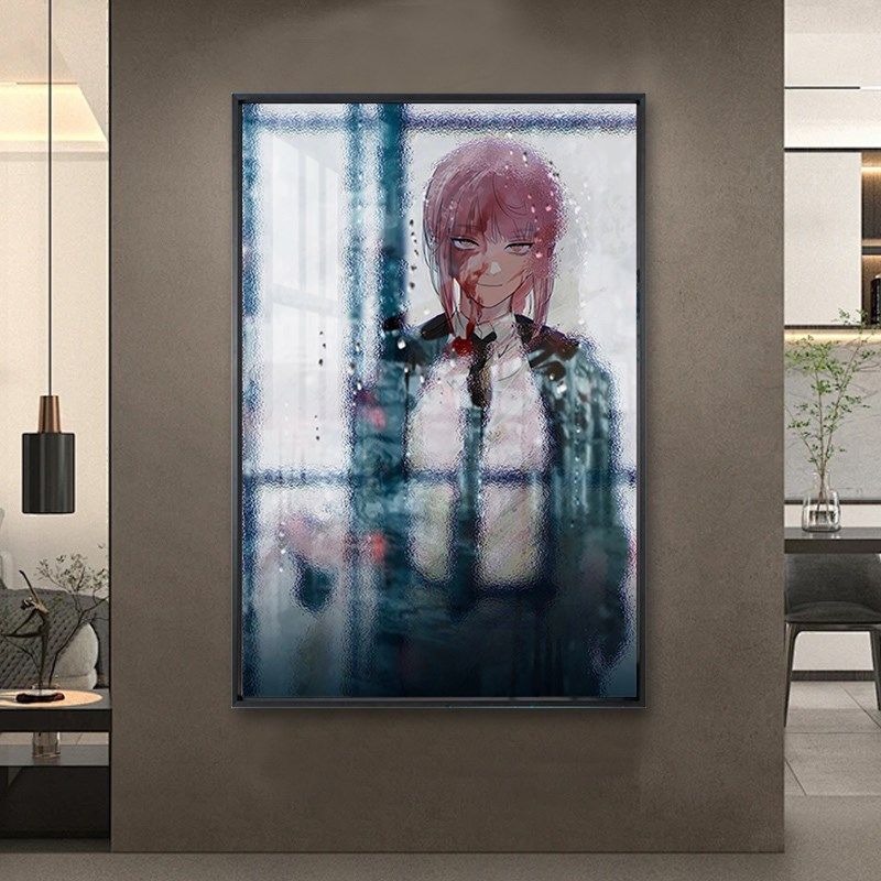 电锯人藤本树动漫玄关挂画玛奇玛帕瓦蕾塞姬野装饰画卧室房间壁画,家居饰品,现代装饰画,淘宝优惠券,粉丝福利购,淘宝优惠卷