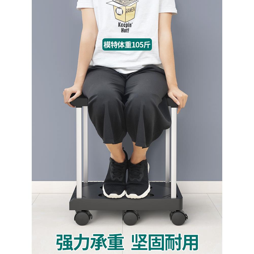 台式主机托架海景房大号电脑机箱底座置物架双层可移动托盘增高架图片