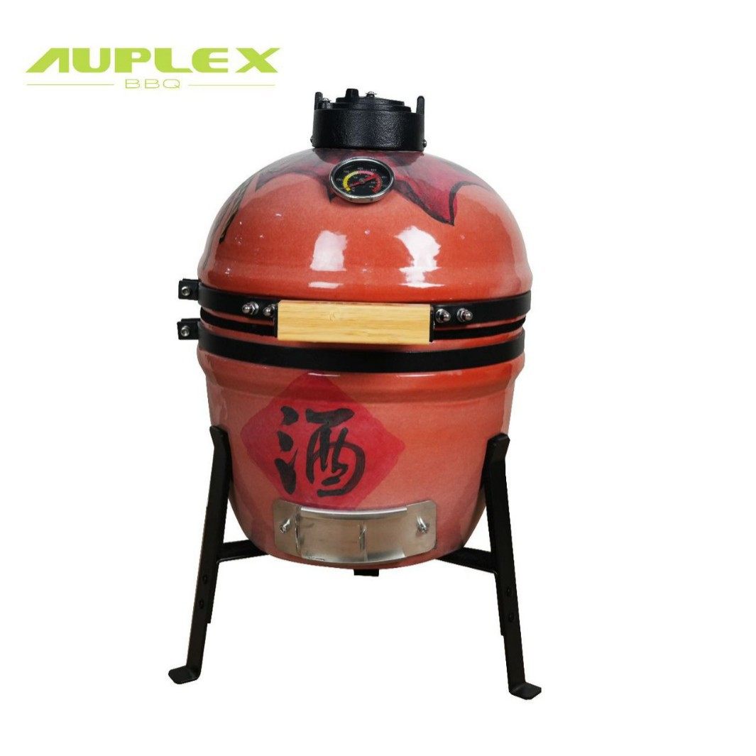 Auplex13寸户外烤炉手绘烤鱼炉酒字创意烧烤烟熏Kamado烧烤炉,厨房/烹饪用具,烧烤炉,淘宝优惠券,粉丝福利购,淘宝优惠卷