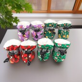 宠物狗狗鞋 子防水防掉防滑脚套狗狗博美泰迪比熊软底加绒保暖鞋 套